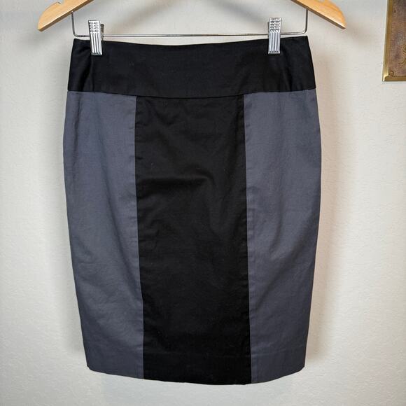Women's Rag & Bone Black and Gray Color Block Pencil Straight Skirt Size 28 - Picture 5 of 7